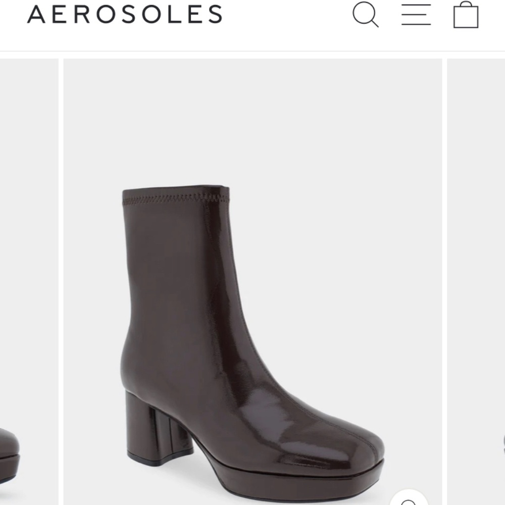 Aerosoles Sussex Boots - patten leather (faux) chic & comfy platform boots